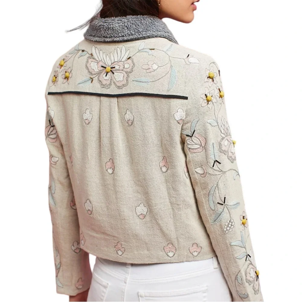 Anthropologie Aquilia Embroidered Jacket - Picture 2 of 13